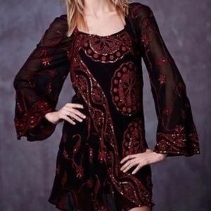 Free People Sequin Georgette Beloved sz 0
